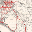 Vintage Map of Orange County, California 1935