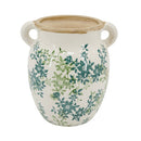 Floral Twin-Handle Vase