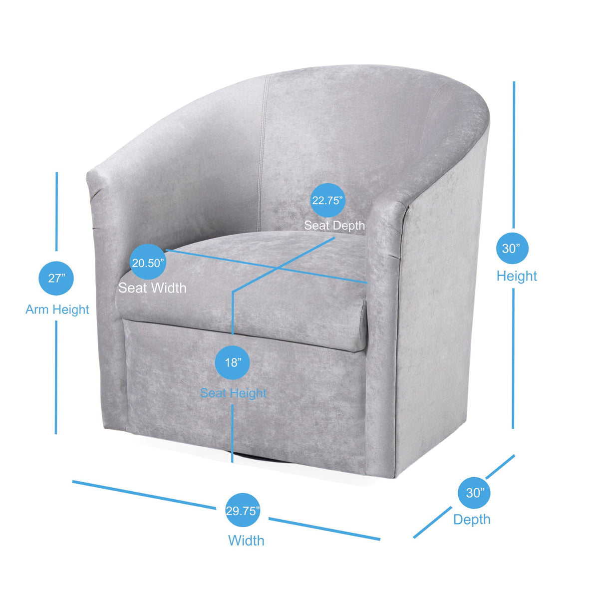 Eden - Swivel Chair With Upholstery And Hardwood Frame, photo 19 of 30