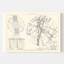Vintage Map of the Burlington Municipal Airport Vicinity, 1952