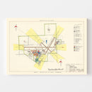 Vintage Map of Duluth Municipal Airport, 1951