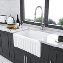 Apron Front Reversible Single Bowl Kitchen Sink & Grid And Strainer by HouseOfZazla