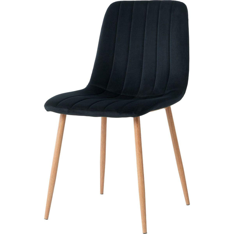 Indoor black velvet dining chair, modern kitchen dining chair with backrest, upholstered side chair with hot transfer metal legs, Family Kitchen Dining Room and living room (set of 4)