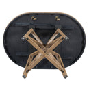 5-Piece Retro Functional Dining Set with Extendable Round Table with Removable Middle Leaf and 4 Upholstered Chairs for Dining Room and Living Room (Natural Wood Wash)