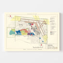 Vintage Map of Grandview Municipal airport, 1952