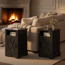 Farmhouse Nightstand, Charging Station & Storage by HouseOfZazla