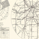 Vintage Map of the Grandview Municipal airport Vicinity, 1952