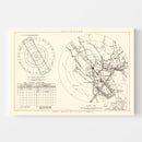Vintage Map of the Hamilton Air Force Base Vicinity, 1951