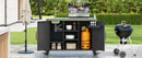 K&K 55.5" Outdoor Kitchen Island with Sink by HouseOfZazla