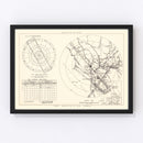 Vintage Map of the Hamilton Air Force Base Vicinity, 1951
