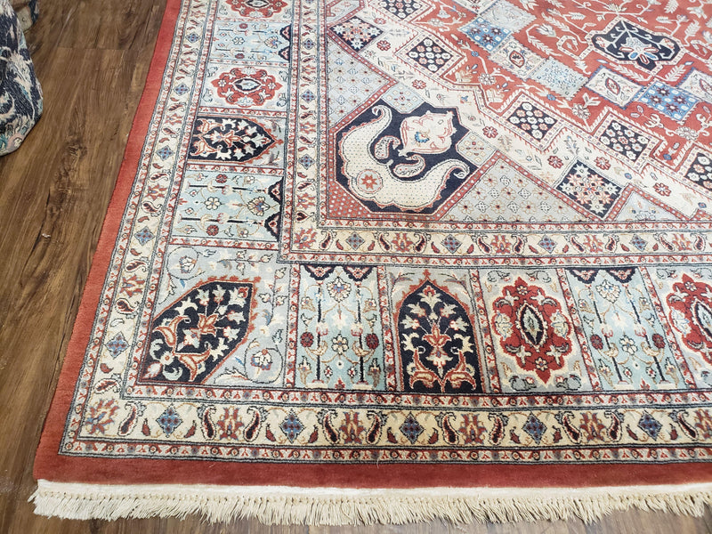 8 x11 Top Quality Veg Dye Turkish Carpet Decorative Handmade Geometric Area Rug