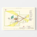 Vintage Map of Kinross Air Force Base, 1951