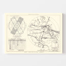 Vintage Map of the Kinross Air Force Base Vicinity, 1951