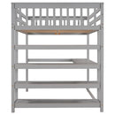 Loft Bed With Storage Shelves And Under Bed Desk by HouseOfZazla