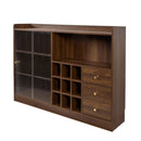 Sideboard with 2 Sliding Striped Glass Doors by HouseOfZazla