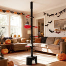Floor to Ceiling Gothic Cat Tree 97-118 Inches Adjustable 5-Tier with Condo-Black by LJGDeals