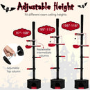 Floor to Ceiling Gothic Cat Tree 97-118 Inches Adjustable 5-Tier with Condo-Black by LJGDeals