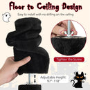 Floor to Ceiling Gothic Cat Tree 97-118 Inches Adjustable 5-Tier with Condo-Black by LJGDeals