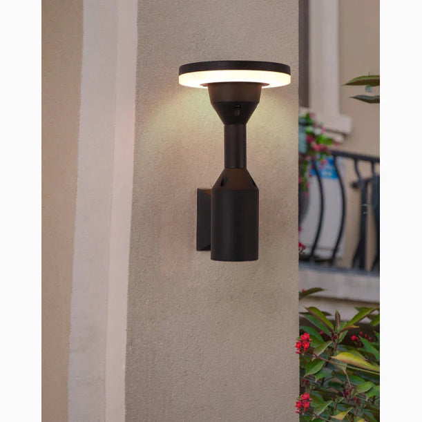 Creative Black Outdoor Waterproof LED Wall Lamp For Balcony, Courtyard, Porch