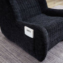 Bean Bag Chair With Armrests Oversized Comfy Beanbag Lounge Lazy Floor Sofa Accent Chair For Living Room - Black by HouseOfZazla