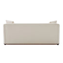 3 Seater Sofa With Wrap Around Armrests And Throw Pillows
