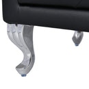 3-Pieces Bedroom Sets,Queen Size Upholstered Bed with LED Lights,Hydraulic Storage System and USB Charging Station, Two Nightstands with Crystal Decoration,Black