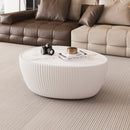 Light Sintered Stone Top Goose Egg Shape Table