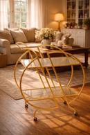 Gold Bar Carts for The Home Bar Serving Cart
