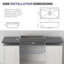 33 Inch Topmount Sink - Stainless Steel Kitchen Sink