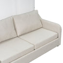 Murphy Cabinet Bed With Folding Sofa, Built In Storage Shelves And LED Light by HouseOfZazla