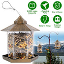 Hanging Gazebo Wild Bird Feeder Outdoor Bird Seed Station with Large Capacity 6 Feeder Ports for Garden Patio Park Weatherproof Easy To Refill by GBruno Store