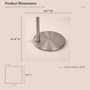 Serene - Floor Lamp With Rotary Switch Base Linen Shade - Brushed Nickel / White