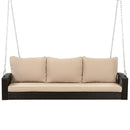 3 Person Large Patio Swing Bench With Cushions For Backyard by HouseOfZazla