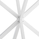 42.13" Modern Cross Leg Round Dining Table, White Top Occasional Table, Two Piece Removable Top, Matte Finish Iron Legs