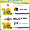 2 In 1 Snail Water Sprinkler Baseball Toy With 2 Sprinkler Nozzles 360¡ Rotating Spray Baseball Sprinkler Summer Water Toy For 4-8Years Old Boys Girls