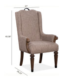 Durango - Wood Upholstered Host Arm Chair (Set of 2) - Willadeene Brown