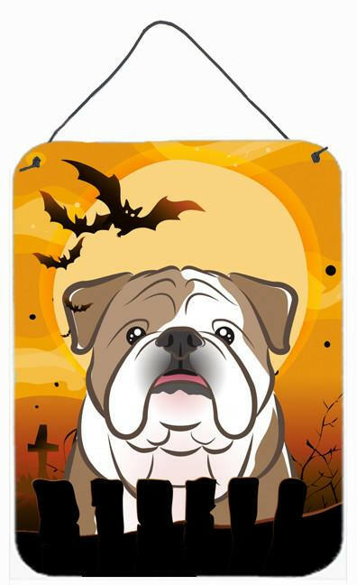 Halloween English Bulldog  Wall or Door Hanging Prints BB1777DS1216