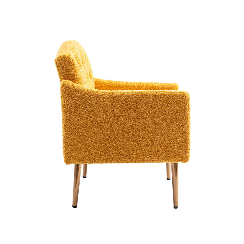 Accent Chair, leisure single sofa with Rose Golden feet