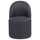 Aubrey Upholstered Barrel Dining Side Chair Charcoal (Set of 2)