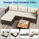 L-Shaped Patio Set With Cushions And Storage Table by HouseOfZazla