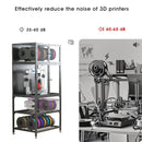 3D Printer Cabinet With Double Layer Filament Storage, Noise Reducing Design - Black by HouseOfZazla