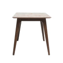 5 Piece Dining Set With 1 Table And 4 Upholstered Chairs - Walnut / Black by HouseOfZazla