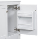 Bathroom Vanity With Single Sink, Combo Cabinet Undermount Sink, Bathroom Storage Cabinet With Two Doors And A Drawer, Soft Closing, Multifunctional Storage, Solid Wood Frame by HouseOfZazla