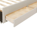 Upholstered Platform Bed With Twin Size Trundle And 3 Drawers by HouseOfZazla