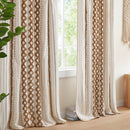 1 PC 50x84' Cotton Printed Window Panel with Chenille Stripe and Lining by HouseOfZazla