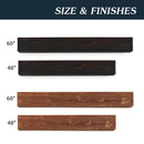 48" Rustic Wood Fireplace Mantel, Wall-Mounted & Floating Shelf for Home Decor