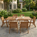 7 Pieces Acacia Wood Outdoor Dining Set