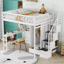 Loft Bed With Bookshelf, Drawers, Desk, And Wardrobe by HouseOfZazla