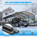 13x20 FT Metal Carport,Garage with Upgraded Triangle Reinforced Frame&4 Poles,Galvanized Steel Hardtop Roof,Heavy-Duty All-Weather Shelter for Car,Truck,Boat,Outdoor Storage by Montret