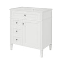 Bathroom Vanity With Top Sink, Modern Bathroom Storage Cabinet With 2 Drawers And A Tip-Out Drawer by HouseOfZazla